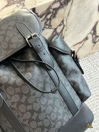 Coach Black Signature Dual Zip Backpack 40cm view 3