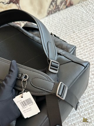 Coach Black Signature Dual Zip Backpack 40cm view 9