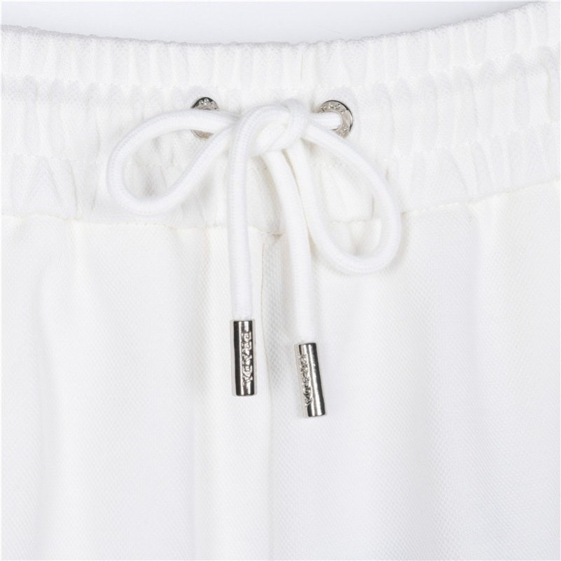 Prada White & Blue Stripe Drawstring Shorts view