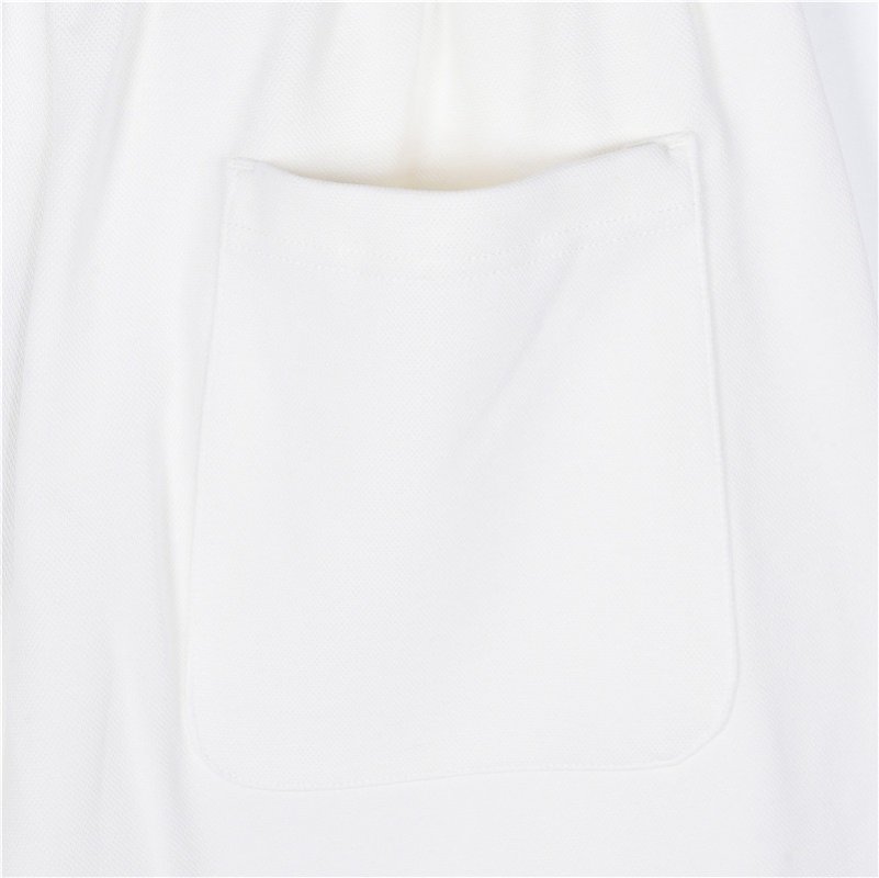 Prada White & Blue Stripe Drawstring Shorts view