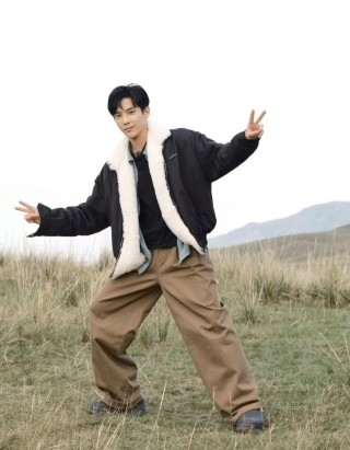 Black Sherpa Collar Overshirt Jacket view 4