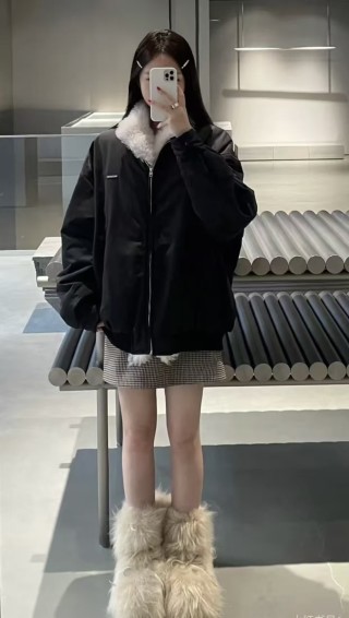Black Sherpa Collar Overshirt Jacket view 6