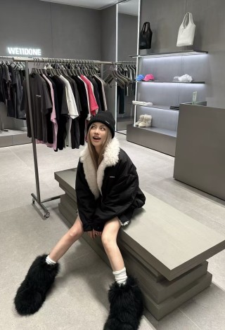 Black Sherpa Collar Overshirt Jacket view 8
