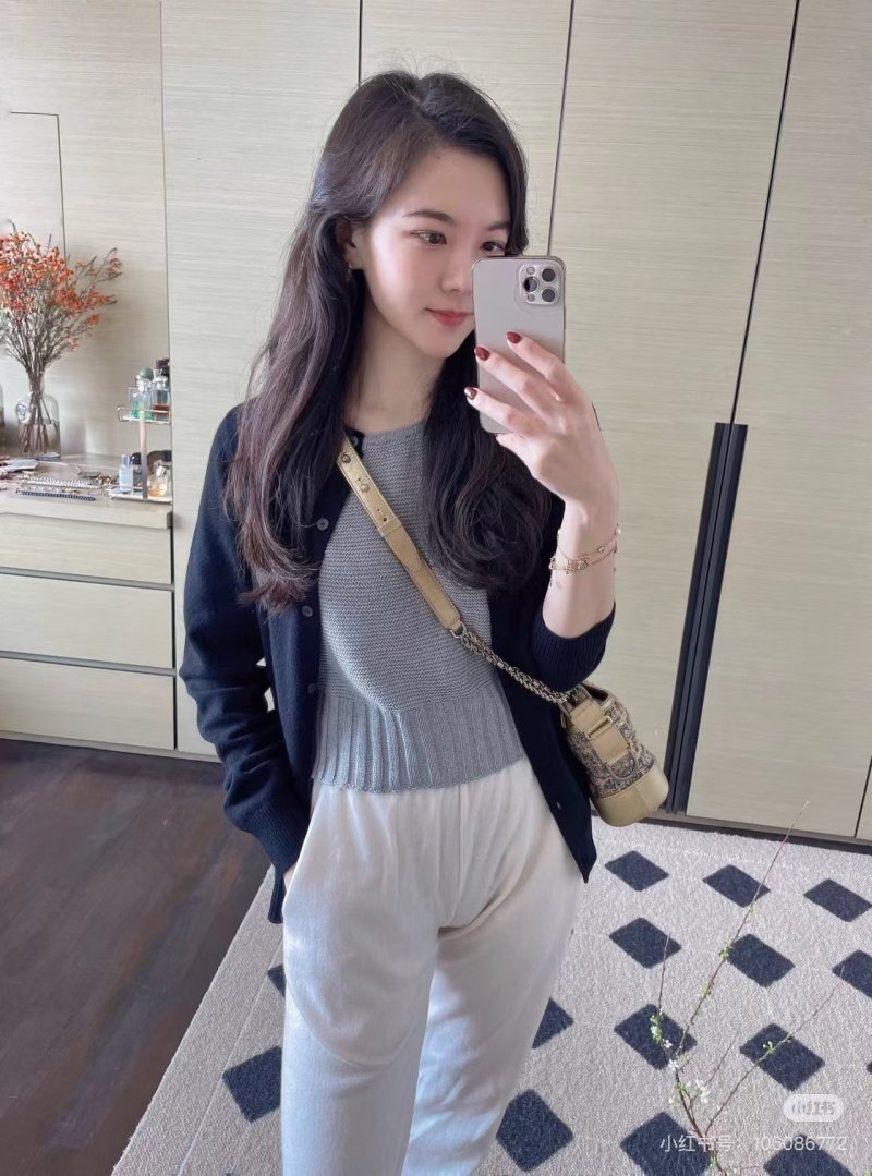 Miu Miu Black Cropped Cardigan with Cold-Shoulder Detail view