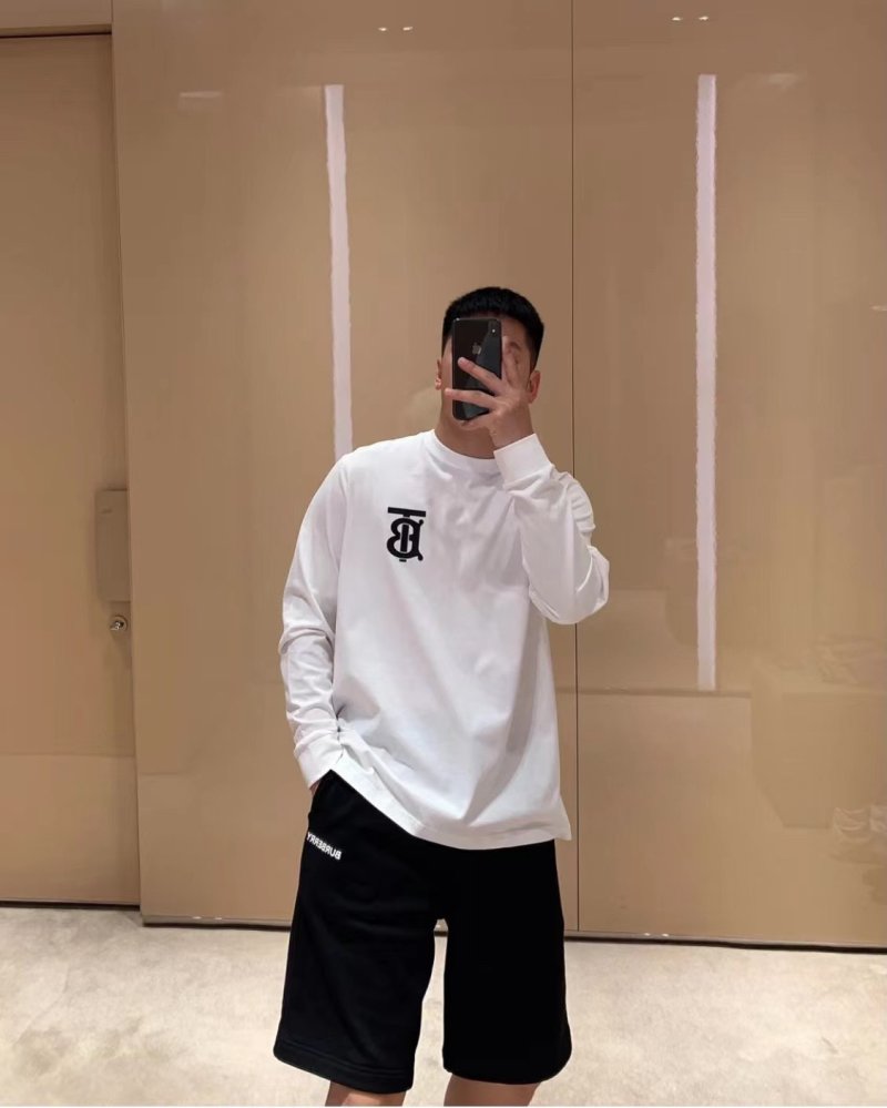 Burberry Logo Cotton Sweat Shorts - Black view