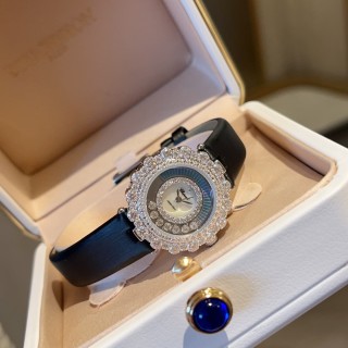 Chopard Happy Diamonds 30mm Red Strap Watch view 2
