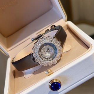 Chopard Happy Diamonds 30mm Red Strap Watch view 3