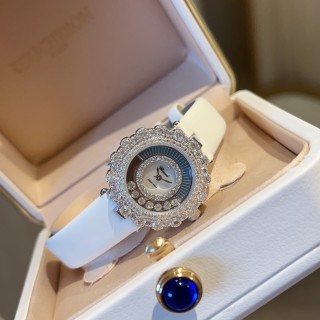 Chopard Happy Diamonds 30mm Red Strap Watch view 4