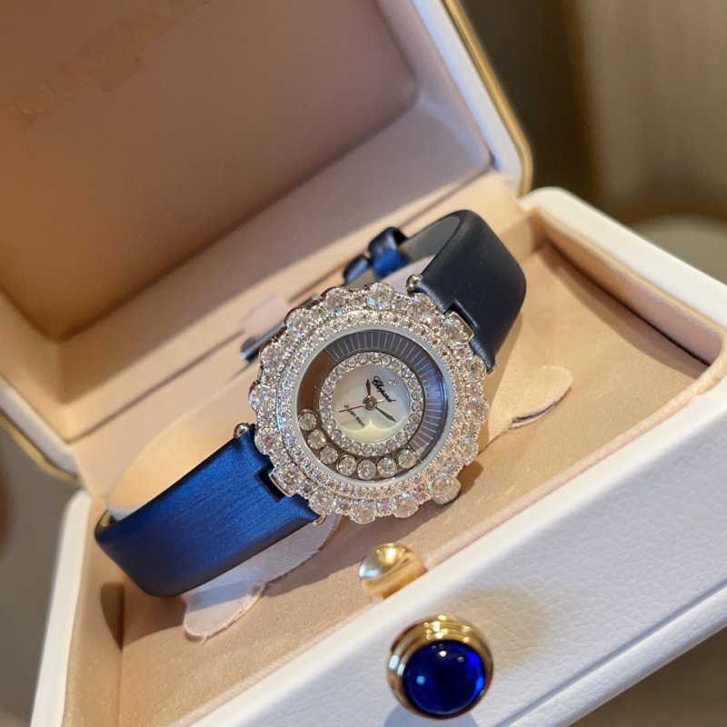Chopard Happy Diamonds 30mm Red Strap Watch view