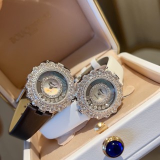 Chopard Happy Diamonds 30mm Red Strap Watch view 8
