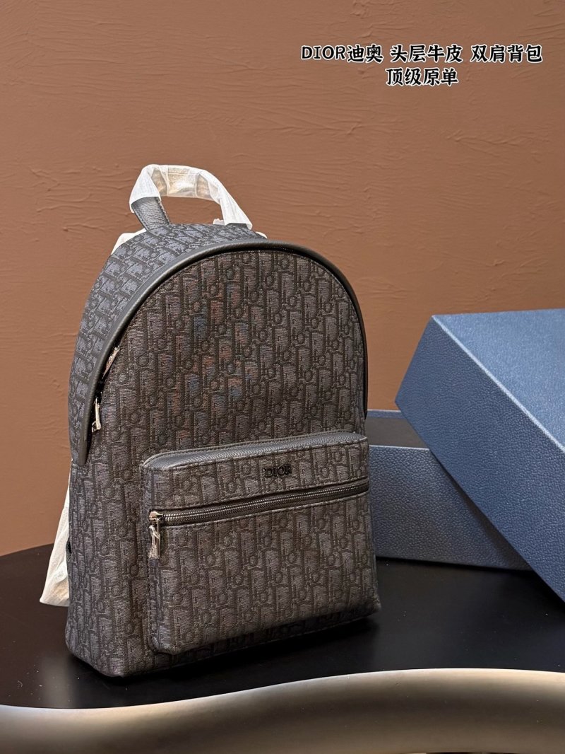 Dior Rider Monogram Canvas Backpack Grey