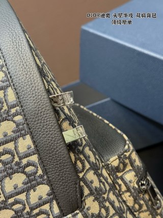 Dior Rider Monogram Canvas Backpack Grey view 6