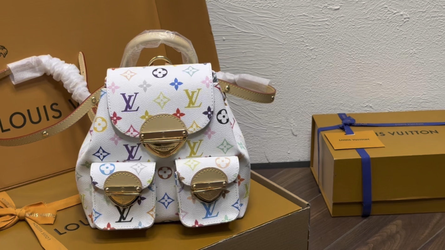 Louis Vuitton Multicolor Monogram Backpack White