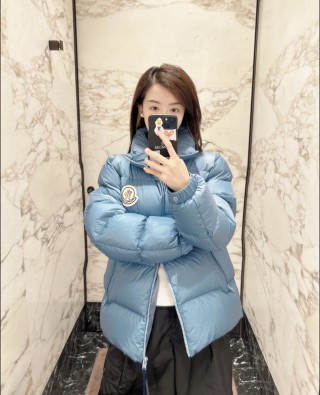 Moncler Light Blue Puffer Down Jacket view 3