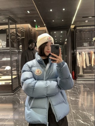 Moncler Light Blue Puffer Down Jacket view 6
