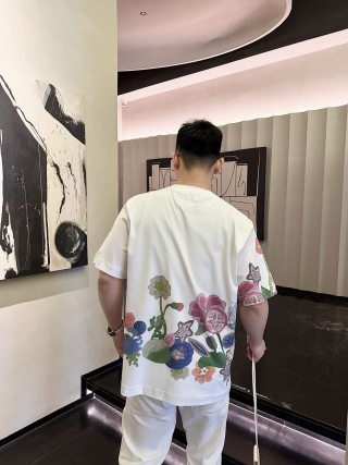 Fendi Floral Graphic Cream T-Shirt view 4