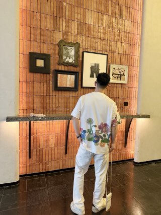 Fendi Floral Graphic Cream T-Shirt view 9