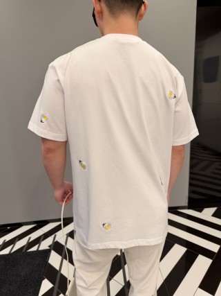 Cream Daisy Embroidered T-Shirt view 8