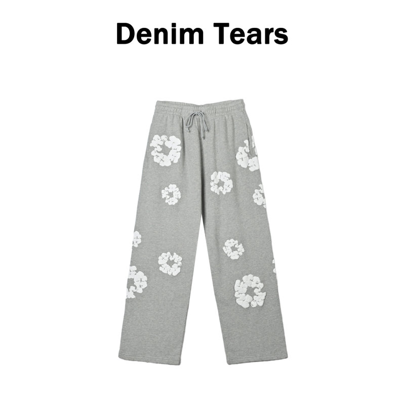 Oversized Floral Print Baggy Pants - Sage Green view
