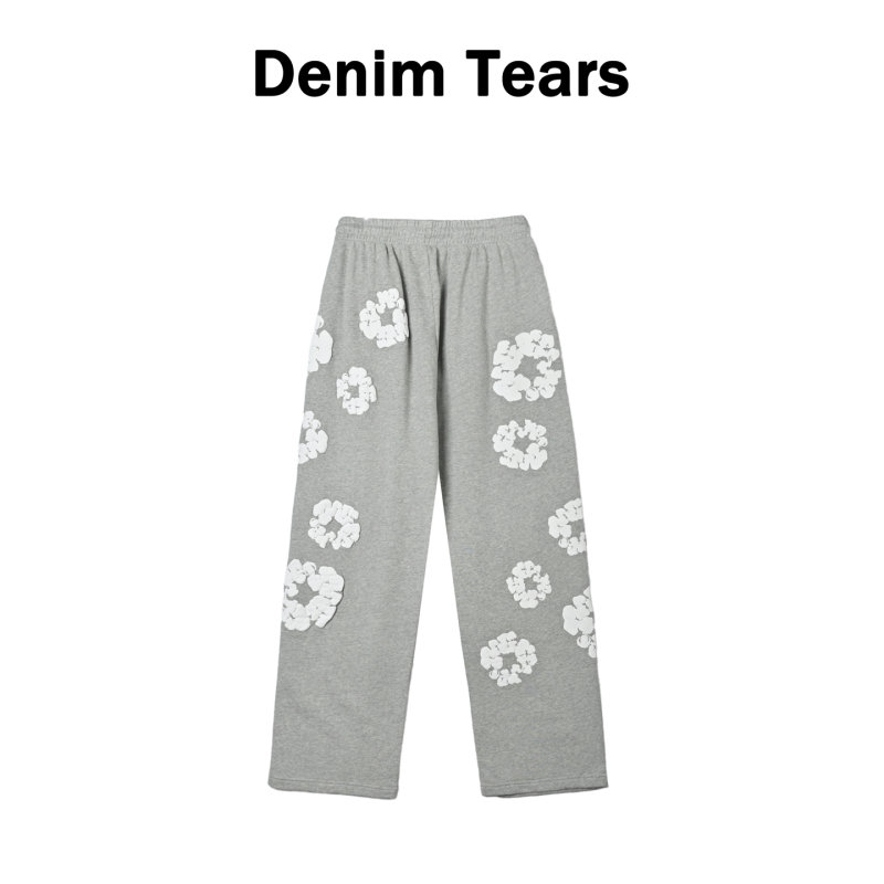 Oversized Floral Print Baggy Pants - Sage Green view