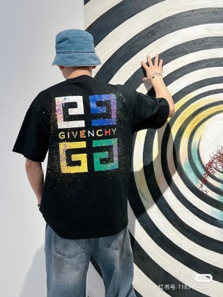 Givenchy Black Colorblock Logo T-Shirt view 2