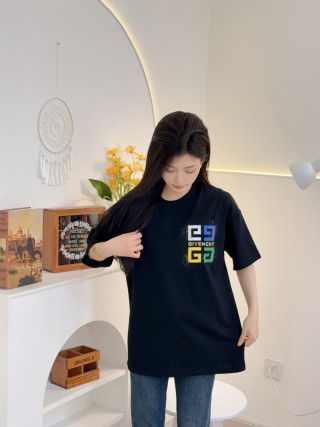 Givenchy Black Colorblock Logo T-Shirt view 7