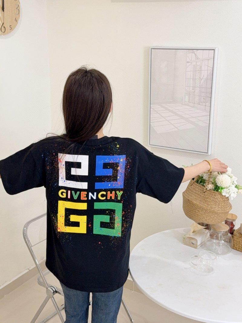 Givenchy Black Colorblock Logo T-Shirt view