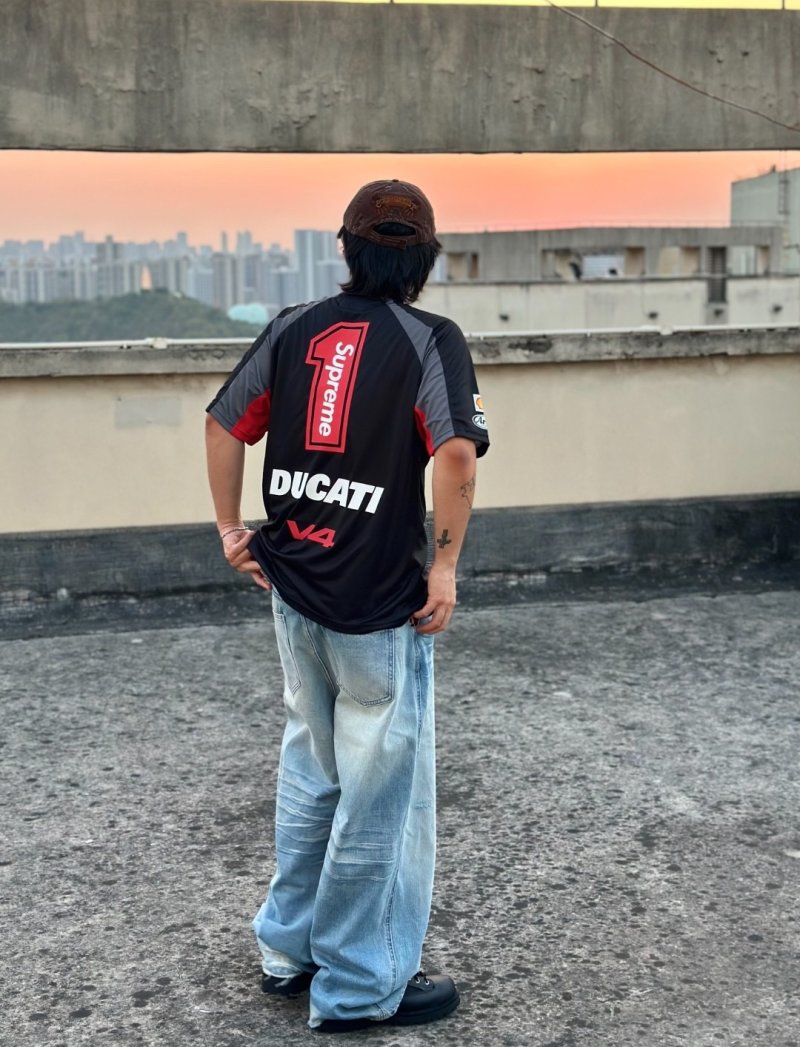 Ducati x Supreme Black Racing T-Shirt view
