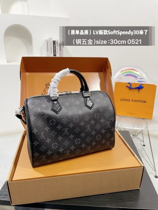 Louis Vuitton Soft Speedy 30 Black Monogram view 4