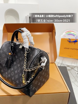 Louis Vuitton Soft Speedy 30 Black Monogram view 7
