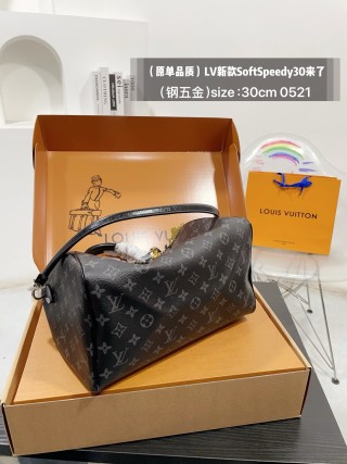 Louis Vuitton Soft Speedy 30 Black Monogram view 8