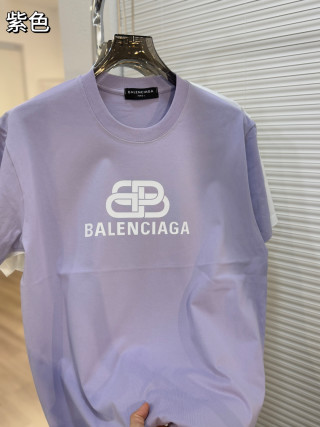 Balenciaga Laurel Logo Print White T-Shirt view 9