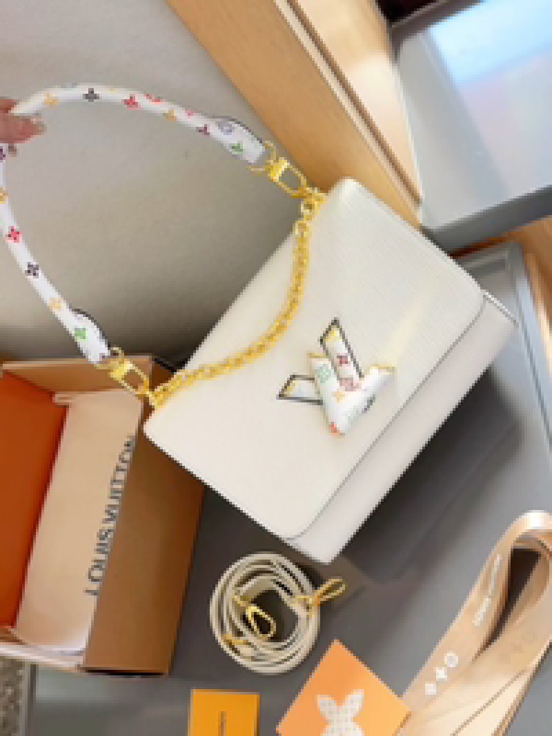 Louis Vuitton Twist Bag White Multicolor Water Ripple