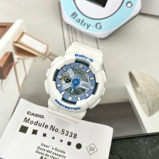 Casio Baby-G BA-110 White & Blue Analog-Digital Watch