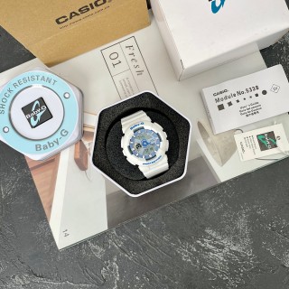 Casio Baby-G BA-110 White & Blue Analog-Digital Watch view 2