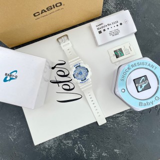 Casio Baby-G BA-110 White & Blue Analog-Digital Watch view 3