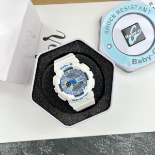 Casio Baby-G BA-110 White & Blue Analog-Digital Watch view 4