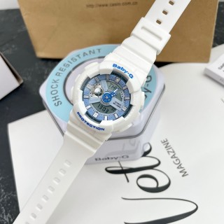 Casio Baby-G BA-110 White & Blue Analog-Digital Watch view 5