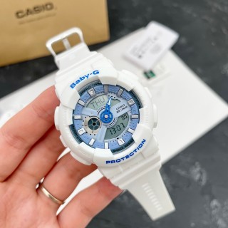 Casio Baby-G BA-110 White & Blue Analog-Digital Watch view 6