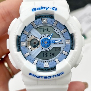 Casio Baby-G BA-110 White & Blue Analog-Digital Watch view 7