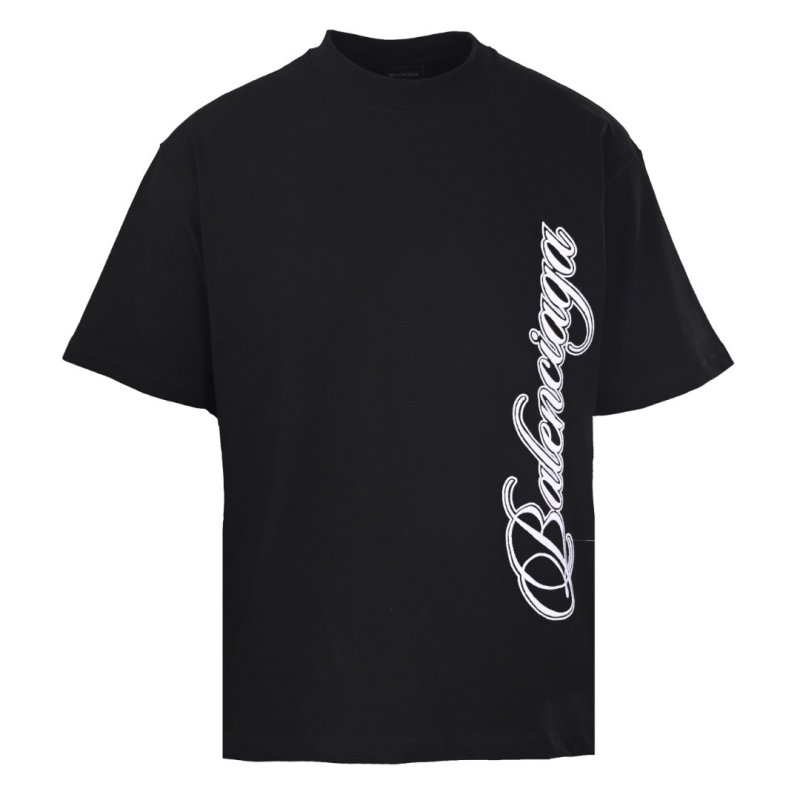 Burberry Black Vertical Logo T-Shirt view