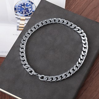 Louis Vuitton Monogram Chain Link Silver Necklace view 4