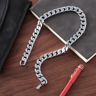 Louis Vuitton Monogram Chain Link Silver Necklace view 6