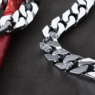 Louis Vuitton Monogram Chain Link Silver Necklace view 8