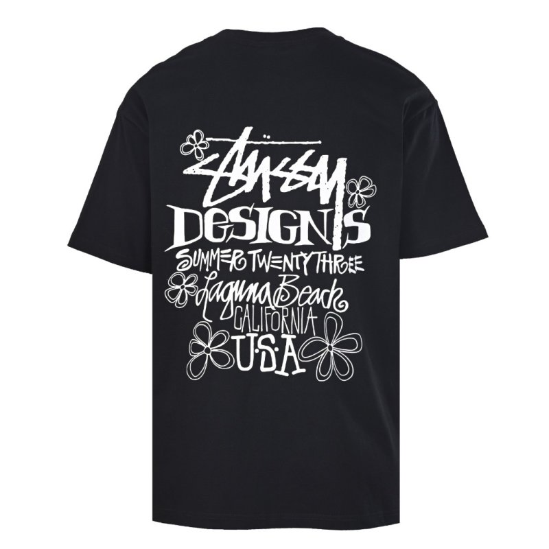 Stüssy Designs Summer 2023 Black T-Shirt view