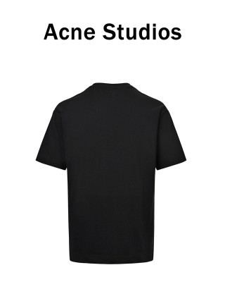 Acne Studios Circle Logo Print T-Shirt Black view 2