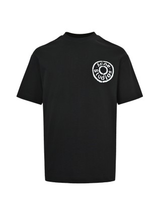 Acne Studios Circle Logo Print T-Shirt Black view 3