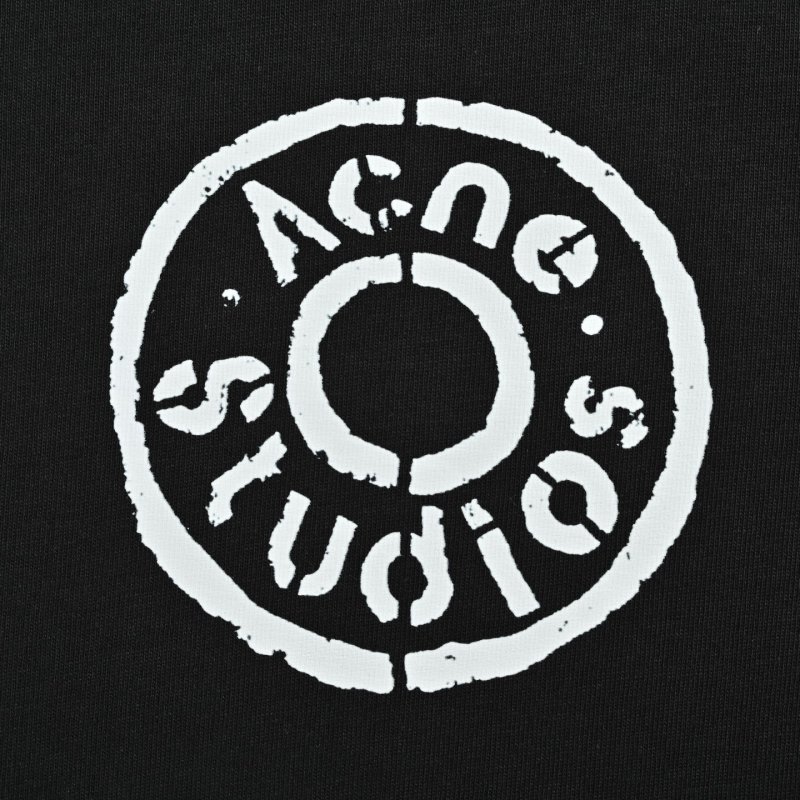 Acne Studios Circle Logo Print T-Shirt Black view