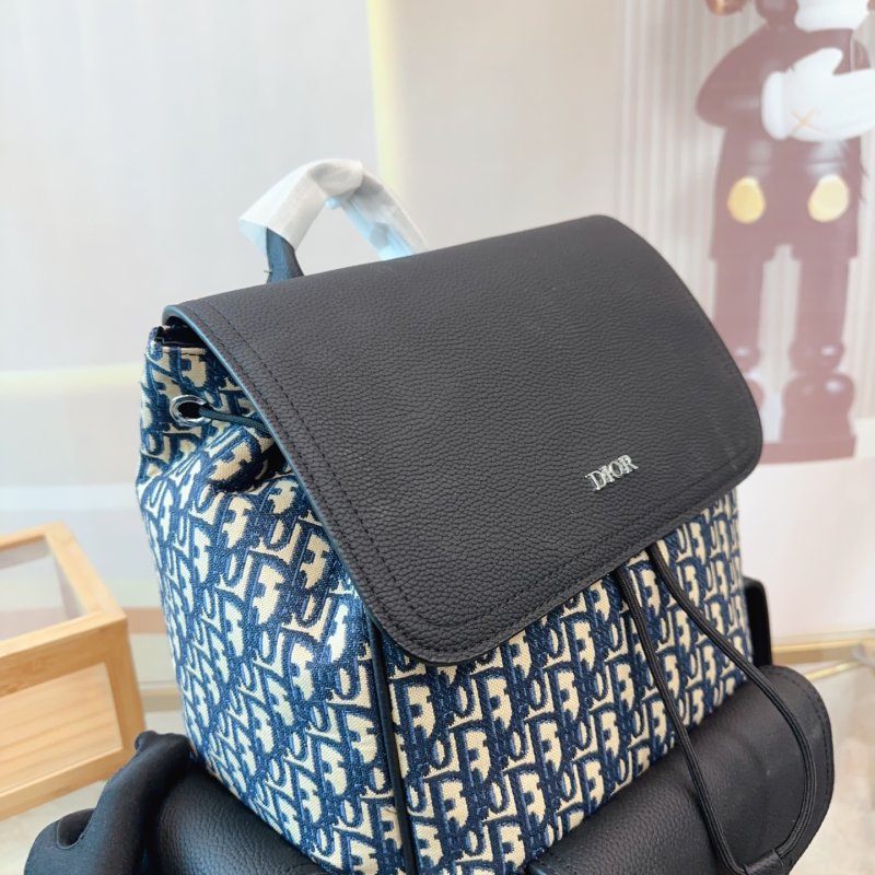 Dior Oblique Canvas Backpack - Black & Navy view