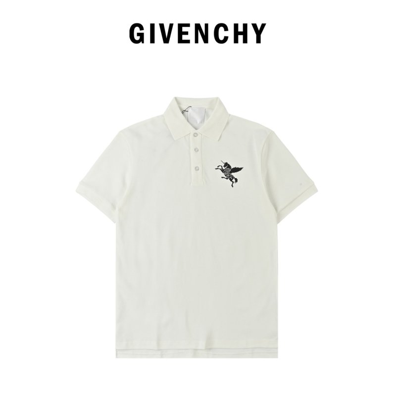 Embroidered White Short Sleeve T-Shirt view